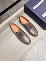 J.M.WESTON Grey calfskin Leather Shoes-J.M.WESTON Man Business Leather Shoes